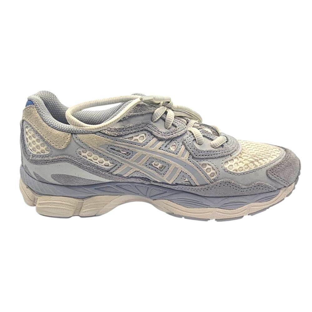Asics Ivory Mid Gray Blue Sport Style Gel-NYC Sporty Casual Sneaker - Picture 3 of 10